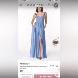 Azazie Light Blue Dress
